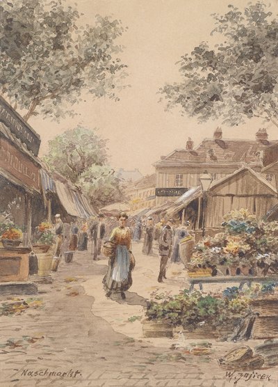 Motif at Naschmarkt by Carl Wenzel Zajicek